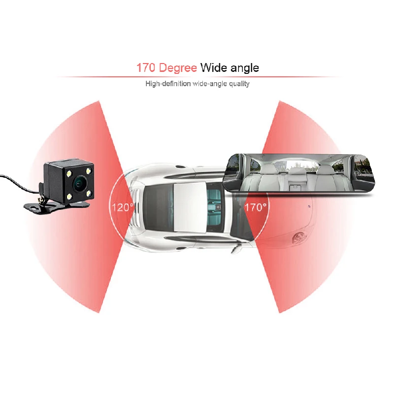 Автомобильные видеорегистраторы с двумя объективами зеркальная камера заднего