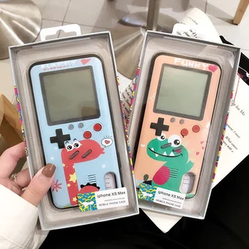 

Cute Dinosa Game Merchine Cases for iPhone XR Case Soft TPU Silicone Phone Cover Coque For iPhone XS Max X 8 7 6s 6 Plus Fundas