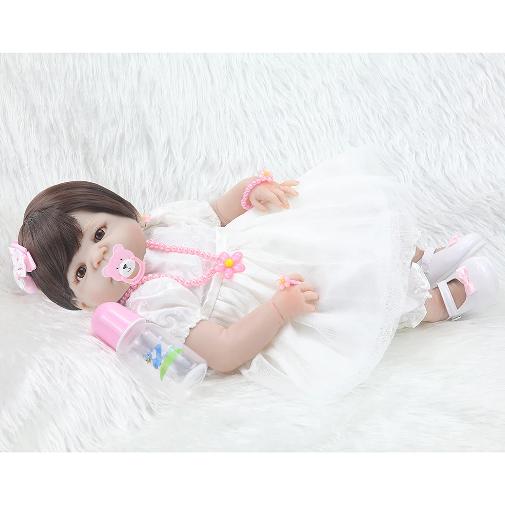 BEBE reborn 55 см, полностью силиконовая кукла для новорожденной девочки, игрушки для новорожденной принцессы, куклы для малышей, игрушки для купания, игрушки, кукольный дом