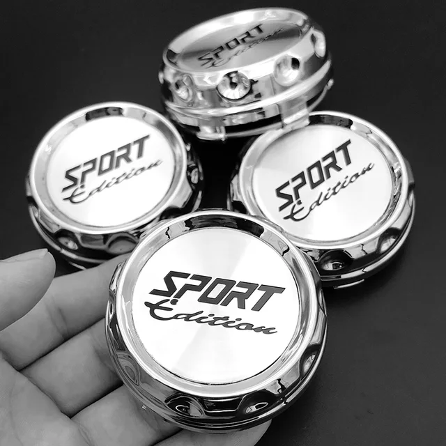 4 Tappi Centrali Per Ruote Auto In Stile Carbonio - Diametro 60mm Per Decorazione Cerchioni