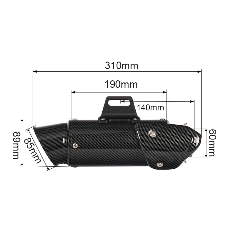 Для- Yamaha выхлопная труба мотоцикла Mid slip on 61 мм Глушитель выхлопная труба со съемным дБ убийца удалить катализатор