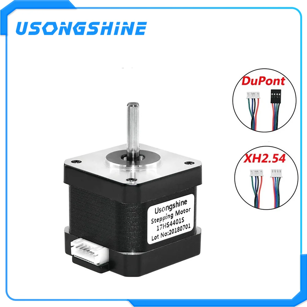 Usongshine 3D принтер 5 шт./лот 17HS4401S 4 свинцовый Nema17 шаговый двигатель 42 42BYGH 1.5A (17HS4401S) для