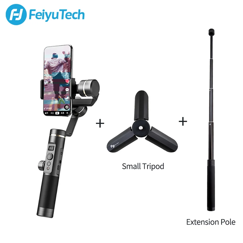 SPG2 with pole FeiyuTech SPG2 смартфон стабилизатор телефон карданный Штатив для xiao mi iphone X XR 8 7 samsung Note 8 Мобильные телефоны 57 мм-95 мм - Цвет: SPG2 with pole