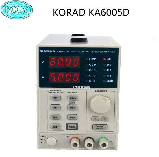 KORAD KA6005D-прецизионный Регулируемый 60 V, 5A DC Линейный источник питания Цифровой Регулируемый лабораторный класс