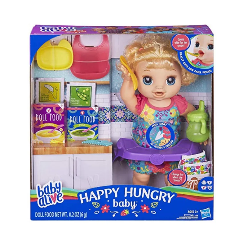 hasbro baby alive Naughty baby двуязычный голос может пить воду peeing вокальный Танцы Кукла с микропроцессорным управлением игрушка для детей подарок - Цвет: No box