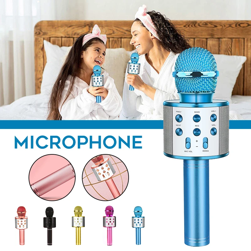 ballon Evaluatie een miljoen Draadloze Microfoon Voor Kinderen Mobiele Telefoon Karaoke Microfoon  Draagbare Vocal Zingen Opname Mike Bluetooth Compatibel SP99|Microfoon  Accessoires| - AliExpress