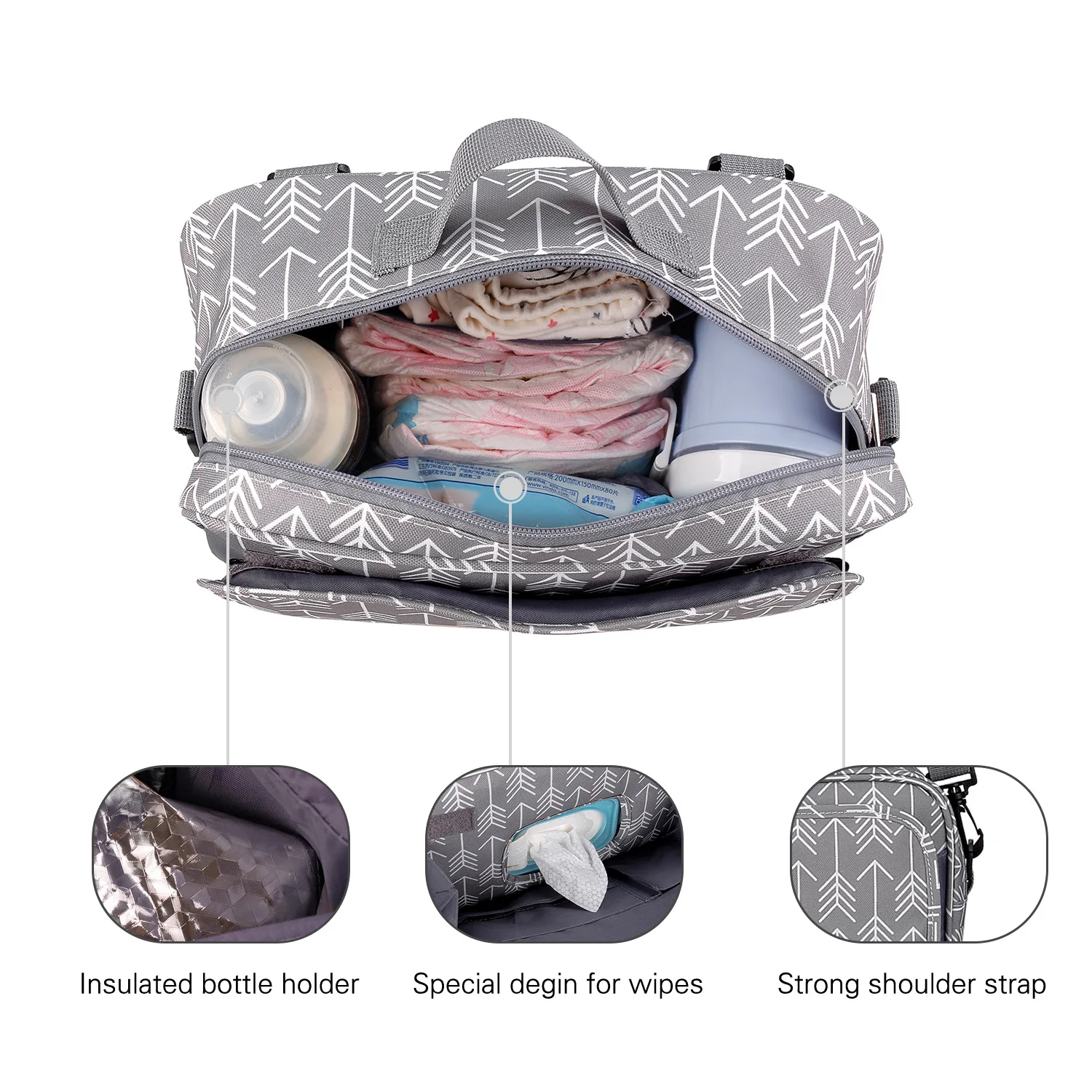 New Baby Stroller Bag Organizer With Shoulder Strap And Hook Waterproof Mommy Travel Diaper Nappy Bags Baby Stroller Accessories