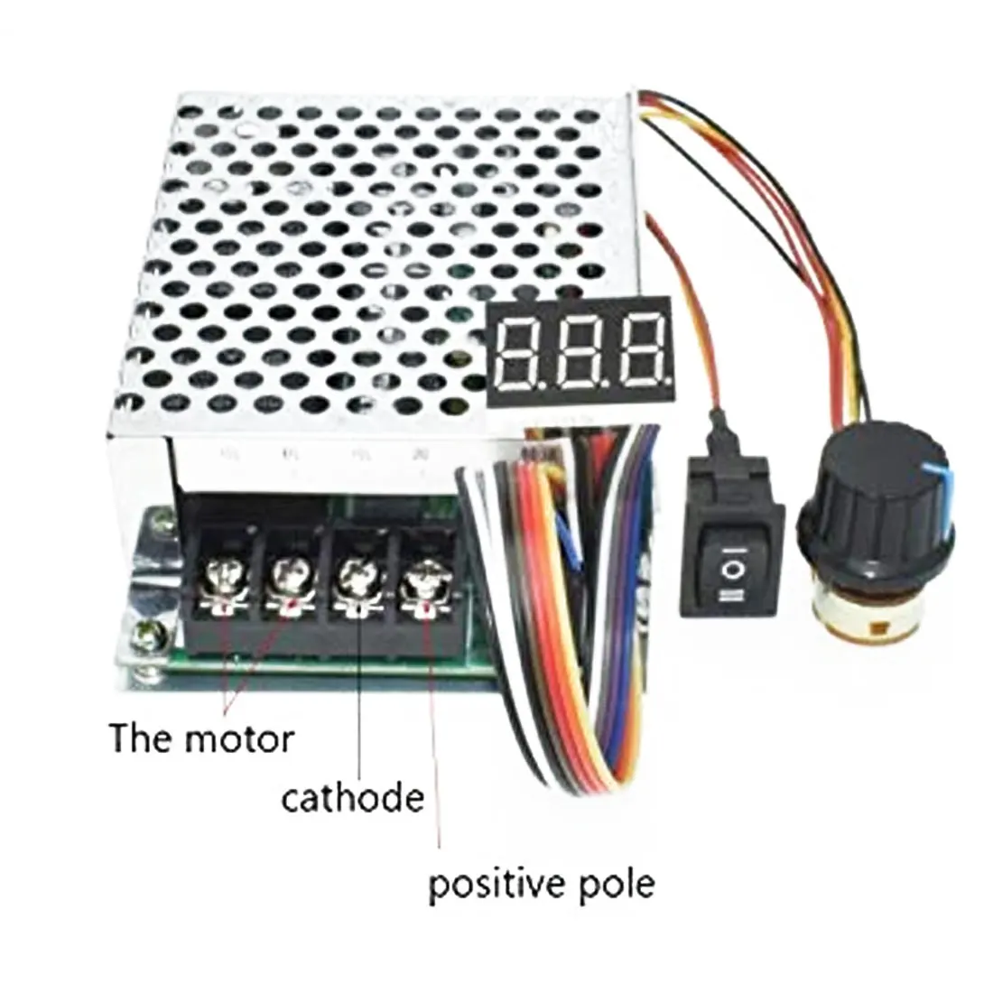 Цифровой дисплей 0~ Регулируемый DC 10-50V 40A DC контроллер скорости двигателя ШИМ 12V 24V 48V 2000W MAX 60A Реверсивный