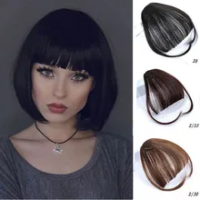 Xuanguang cabelo sintético de alta temperatura franja de cabelo искусственный 4 ядра puro frente franja grampo de cabelo puro