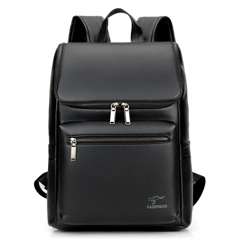 

Backpack Men-Style Business Embossed Leather Backpack Men's Casual Work Leather School Bag Korean-style Computer Travel Men's Ba