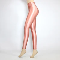 XCKNY Sexy Satin Glossy High Waist Sport Women Fitness Shiny Yoga Pants Tights Leggings High Elastic glossy pants