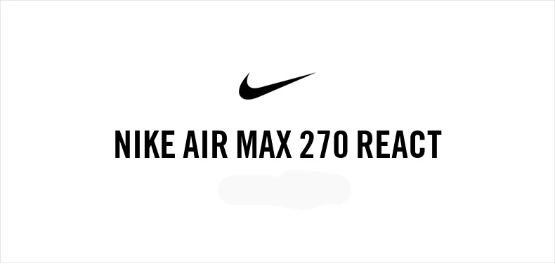 Authentic Nike Air Max 270 React Man Running Shoes Breathable Comfortable Shock Absorption Wear-resistant Leisure Sneaker AO4971