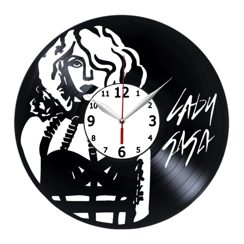 Free Desktop Stand Lady Gaga Novelty 12cm Cd Clock 