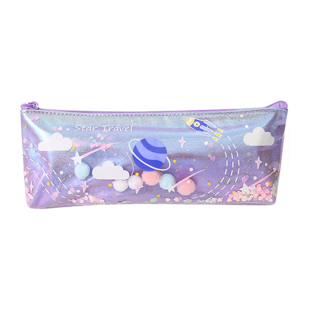 Simple Transparent Mesh Pencil Pouch Office School Pen Case Bag Nylon Zipper Pencil Bag Stationery Kawaii Bag