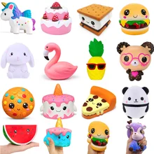 Jouets Jumbo Squishy Kawaii pour enfants, licorne, cheval, gâteau, cerf, Panda, Squishies à montée lente, anti Stress, à presser