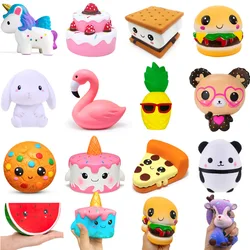 Jumbo squishy kawaii brinquedo unicórnio cavalo bolo veados animal panda squishies lento crescente alívio do estresse squeeze brinquedos do bebê para crianças