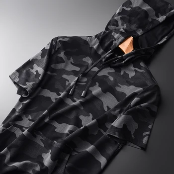 

Mens (t-shirt+pants) Hooded Luxury Camouflage Short Sleeve Men Plus Size 4xl Summer Slim Fit Casual Man Sets