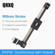 CNC linear precision cross sliding table of synchronous belt sliding table 500mm