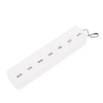 

7 Day Transparent Storage Box Jewelry Ornament Drug Compartment Display Case X7JB