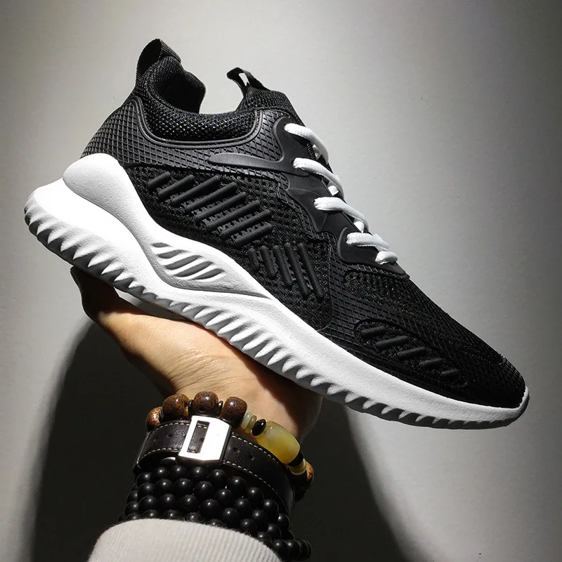 

2019 New Style MEN'S SHOES Summer Breathable Casual Mesh Shoes Trend Versitile Fashion White Shoes Sports Running Shoes