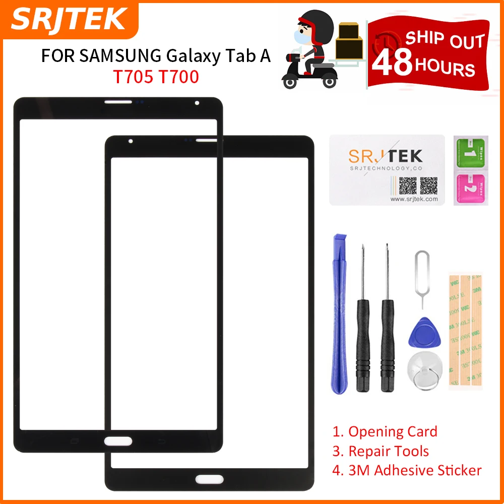 SRJTEK для Samsung T705 переднее стекло верхняя линза Galaxy Tab S 8 4 LTE панель (не сенсорный)