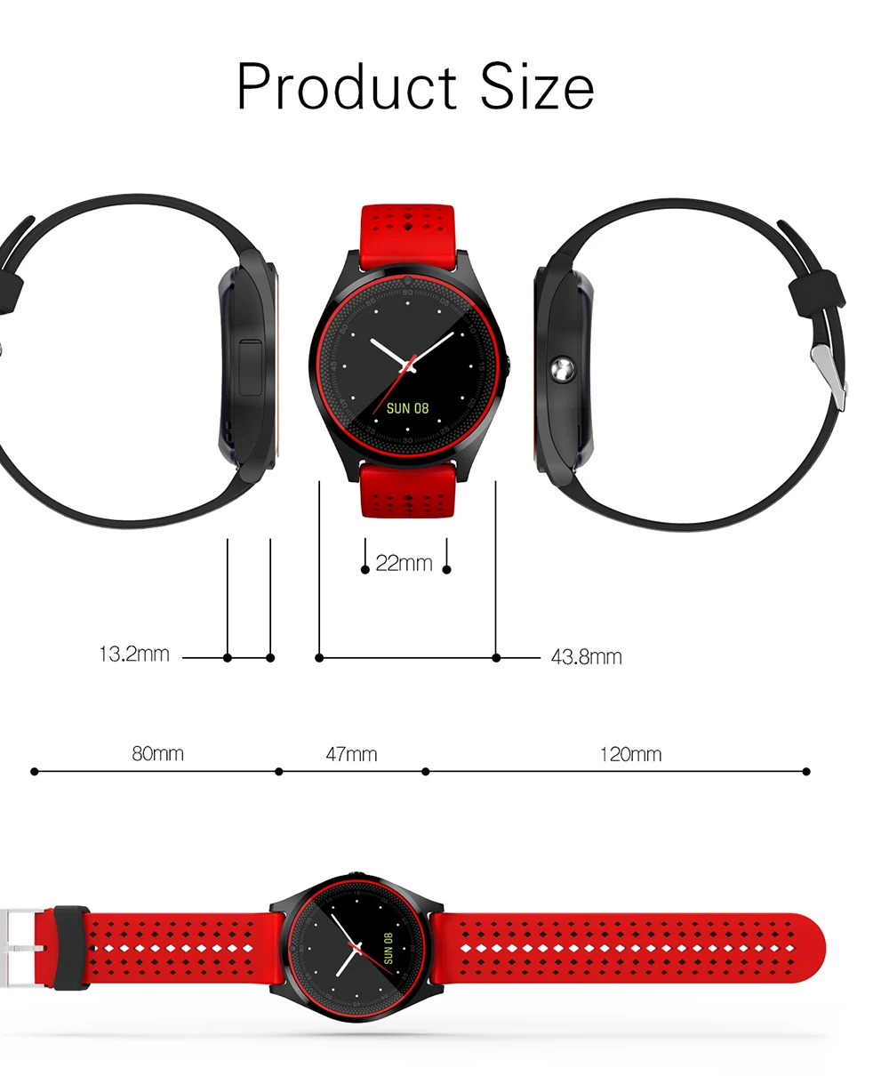С камерой сенсорный экран Водонепроницаемый Bluetooth Смарт-часы спортивные фитнес умные часы Поддержка sim-карты спортивный браслет