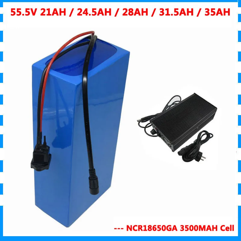 Cheap 55.5V 21AH 24.5AH 28AH 31.5AH 35AH Electric bike battery 55V 15S Lithium ion scooter battery use NCR18650GA 3500mah cell 50A BMS 3 Cheap 55.5V 21AH 24.5AH 28AH 31.5AH 35AH Electric bike battery 55V 15S Lithium ion scooter battery use NCR18650GA 3500mah cell 50A BMS 3