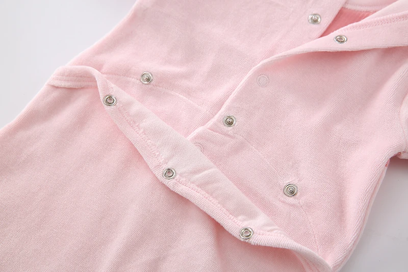 Baby-Strampler-Pyjama mit Rundhalsausschnitt und langen Ärmeln, Kinderkleidung mit Tasche, Patchwork-Design, Baby-Overall, gerippte Babykleidung, Strampler – Detail 15