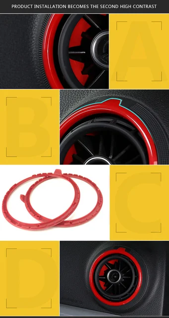 Auto Klimaanlage Outlet Trimmen Ring Abdeckung Für Audi A3 S3 RS3 8V 2013  2014 2015 Sportback Quattro Cabriolet Sline Sport Styling Kreative  Dekoration Auto zubehör