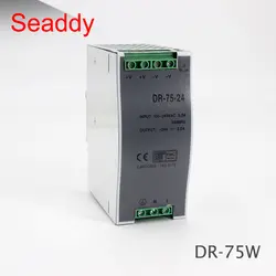 Высокое качество SMPS 110 В 220 В ac до 24 В dc трансформатор DR-75-24 din-рейка PSU 75 Вт 24 В 3a блок питания