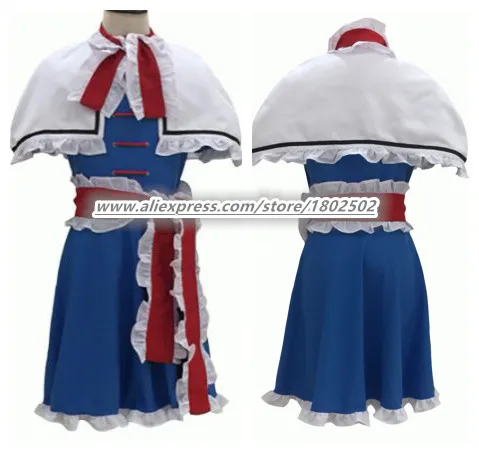 Touhou проект Алиса Маргатройд платье шаль Косплей Костюм