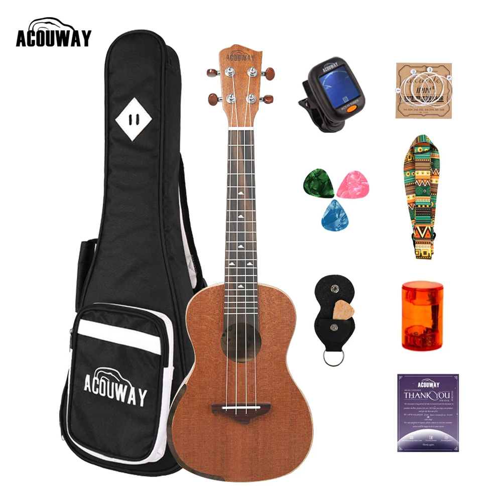 Ukulele Bag Tuner-Strap Aquila-String Soprano Acouway 21-24-26-Sapele Optinal
