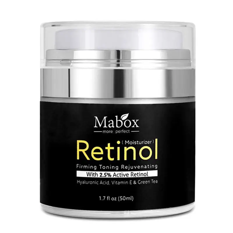 Mabox Retinol 2.5% Moisturizer Face Cream Hyaluronic Acid AntiAging Remove Wrinkle Vitamin E Collagen Smooth Whitening Cream