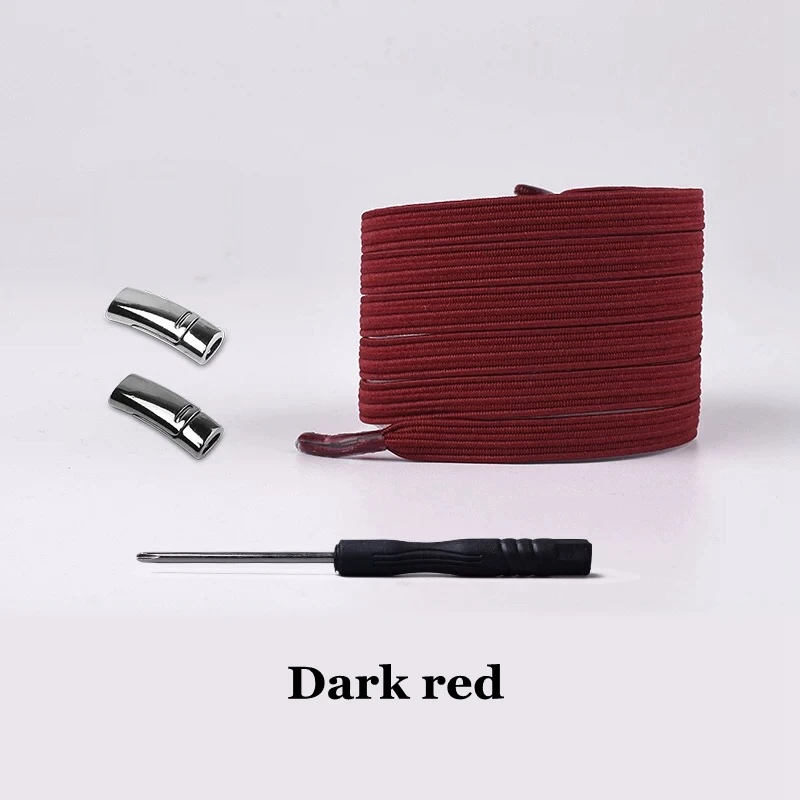 Dark red Новинка, магнитный шнурок, эластичные фиксирующие шнурки, быстро не завязываются, шнурки для обуви, для детей и взрослых, унисекс, спортивные туфли со шнурками, шнурки для обуви - Цвет: Dark red