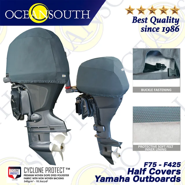 Oceansouth Half Outboard Covers for YamahaMotor Engine Professional Marine Yacht Boat Accessories UV Water protection 75 425 HP