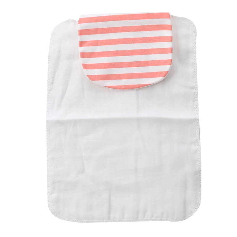 Детское полотенце для пота; детская моющаяся ткань; впитывающая пот Одежда для новорожденных; милое полосатое полотенце - Цвет: pink