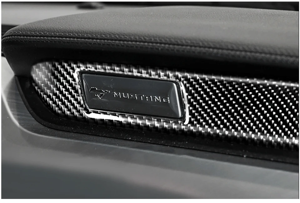 Для Ford Mustang из углеродного волокна интерьер автомобиля Сотрудник первого класса приборной панели полоска для автомобильной двери Стикеры аксессуары