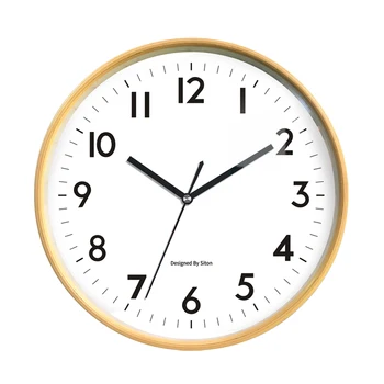 

Art Simple Wall Clock Silent Bedroom Wood Personality Living Room Wall Clock Creative Quartz Relogio Parede Decor Clocks MM60WC