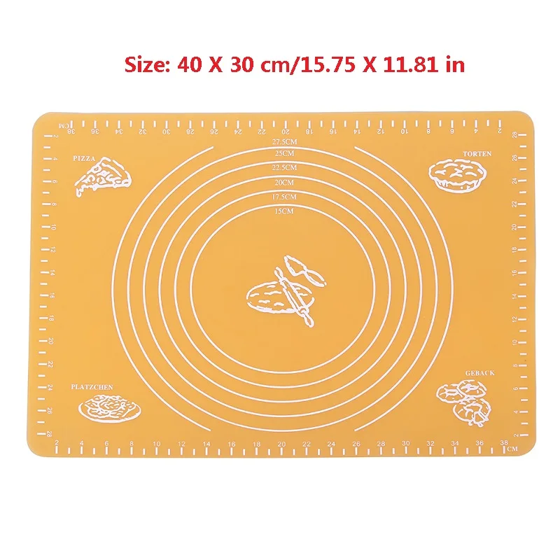 Силиконовые коврики для выпечки лист тесто для пиццы антипригарный держатель для кондитерских изделий кухонные гаджеты инструменты для приготовления пищи посуда аксессуары для выпечки - Color: 40x30cm   C