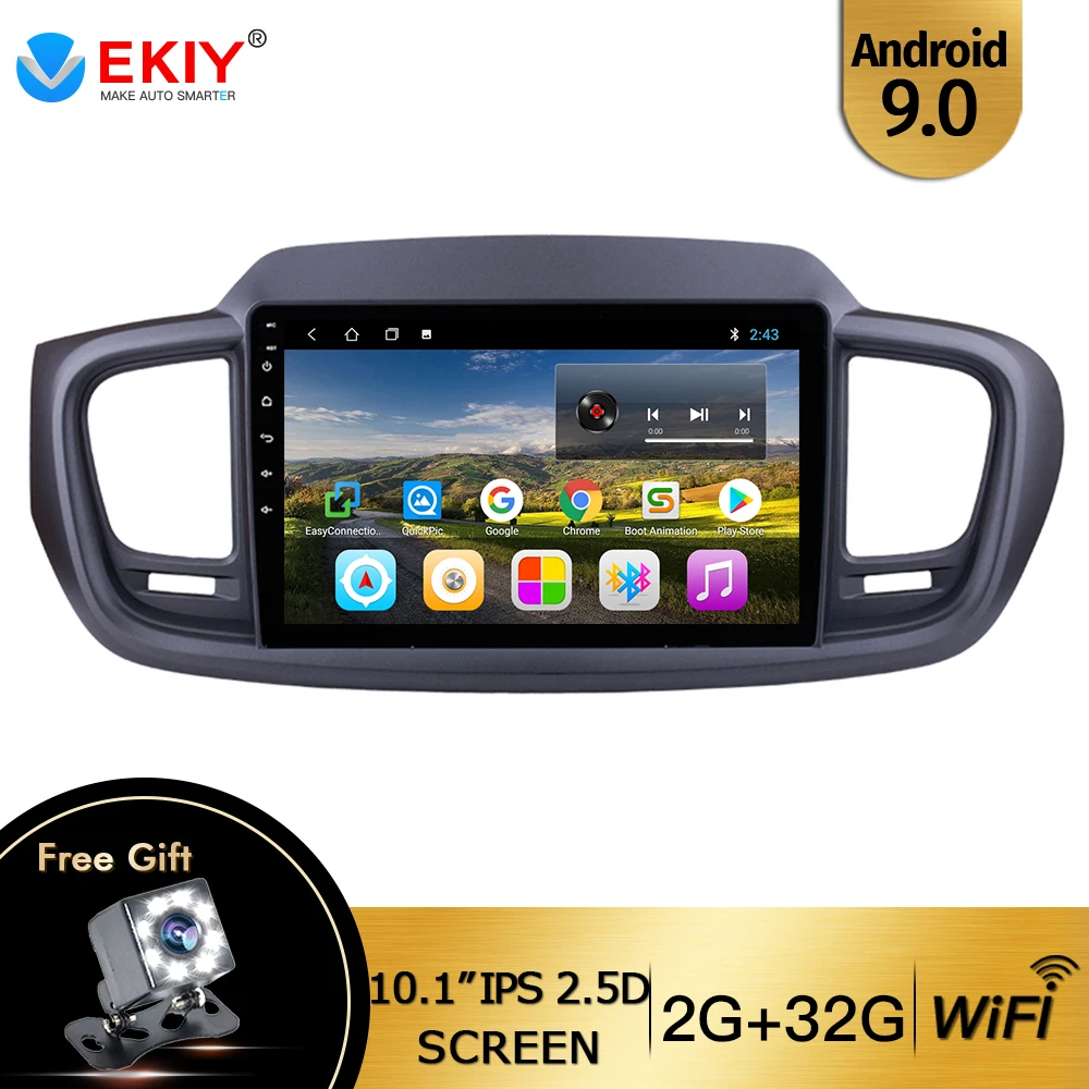 EKIY 10.1'' IPS Android 9.0 Car Radio For KIA SORENTO 2015 Multimedia Stereo Car DVD Player Navigation GPS Radio Head Unit