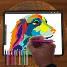 Металлический стилус для емкостного экрана мобильного телефона Сенсорный экран карандаш для iPad планшета для iPhone для samsung для Xiaomi для huawei комплект из 2 предметов