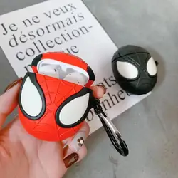 Marvel Spiderman Earphone Case For Apple Airpods 1 2 Pro Silicone Wireless Bluetooth Headphone Cover With Hook For Airpods 1/2