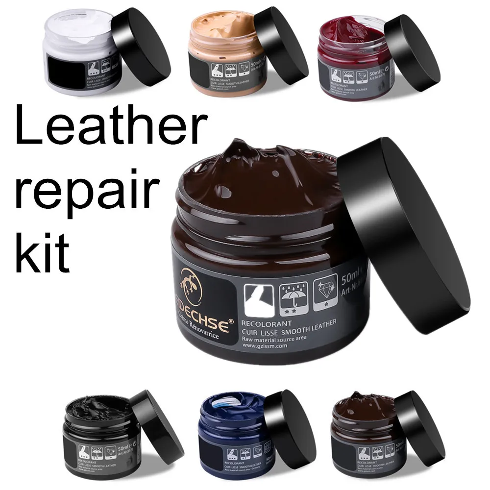 

Cream style leather repair kit Car seat color restoration tool fix scratch crack rips recoloring shoes clothes sofa scrach set