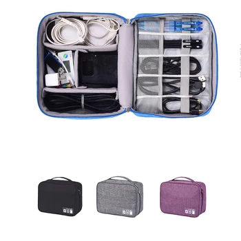 

Waterproof USB Cable Organizer Bag Travel Storage Bags Charger Pen Earphone Power Bank Portable Pouch Home Office Storage Case