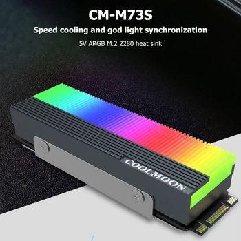 

COOLMOON CM-M7S M.2 ARGB SSD Heatsink Cooler 2280 Solid State Hard Disk Radiator Heat Dissipation Pad
