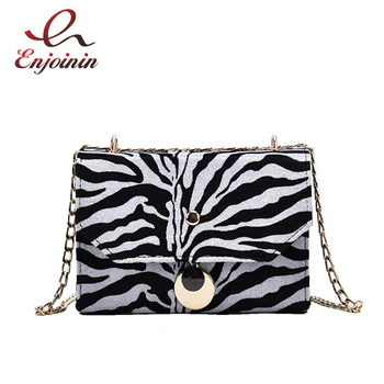 

Zebra Pattern PU Leather Crossbody Bags for Women 2020 Winter Trendy Cross Body Shoulder Handbags Branded Trending Hand Bag