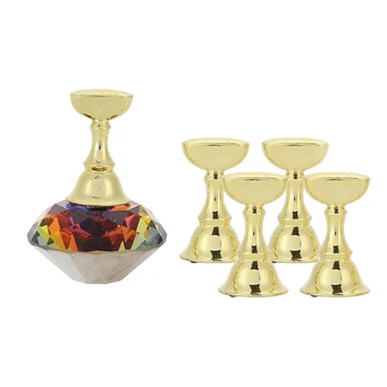 

netic Nail Tip Practice Stand Base Holder Crystal Display Tools