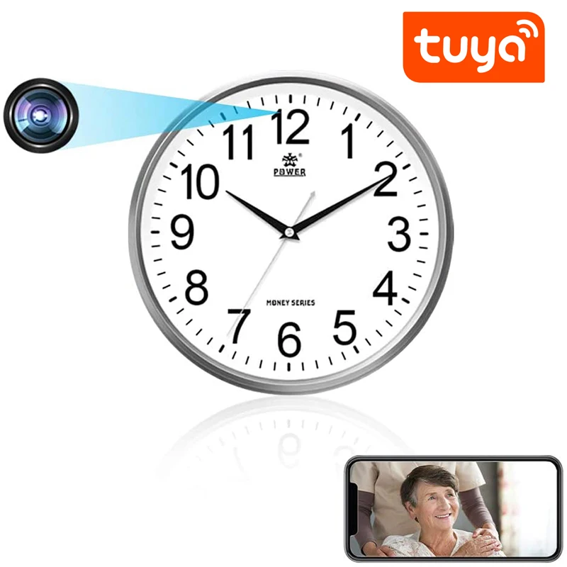 Yoothi Digital Clock Camera IP WIFI Wireless Night Vision Mini Camcorders Tuya Smart Home Security Camera Secret Micro IP Camera