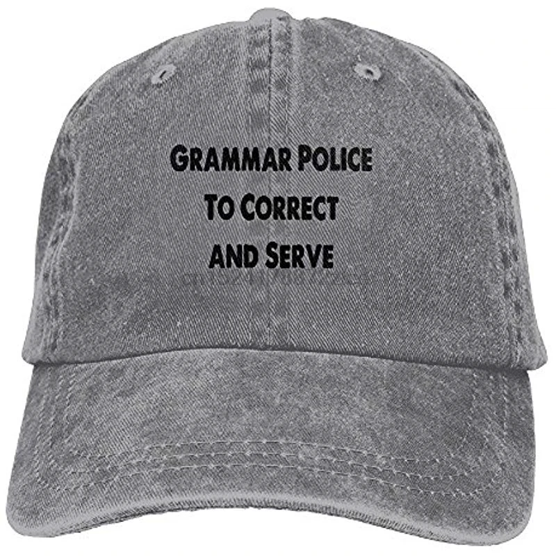 WTTong грамматика полиции для коррекции и обслуживания Регулируемая мытая Кепка Ковбой бейсбольная кепка Ясень