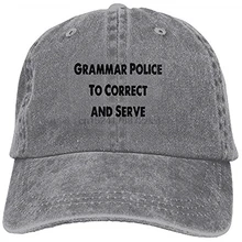 WTTong грамматика полиции для коррекции и обслуживания Регулируемая мытая Кепка Ковбой бейсбольная кепка Ясень